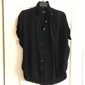 Madewell Black Drapey Central Shirt XS 🖤